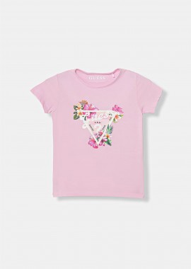 GUESS - Guess παιδικό T-shirt με triangle logo print - K6GI02K6YW4 Ροζ