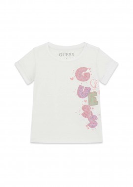 GUESS - Guess παιδικό T-shirt με λογότυπο - K6GI05K6YW4 Λευκό