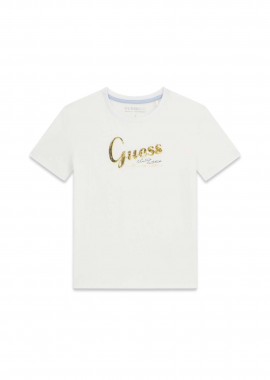 GUESS - Guess παιδικό T-shirt με λογότυπο - L6GI01K8HM4 Λευκό
