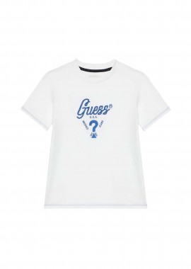 GUESS - Guess παιδικό T-shirt με λογότυπο - L6GI06K8HM4 Λευκό