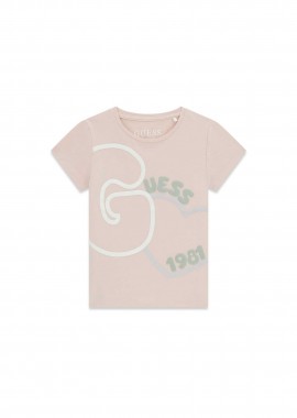 GUESS - Guess παιδικό T-shirt με logo print - K6GI04K6YW4 Ροζ
