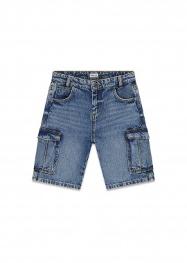 GUESS - Guess παιδική denim βερμούδα πεντάτσεπη - L6GD16D45E0 Denim Blue