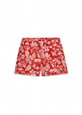 Guess παιδικό μαγιό βερμούδα με floral print - L6GZ05WG282 Κόκκινο