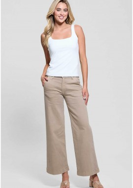 GUESS - Guess γυναικείο παντελόνι με λογότυπο Wide Leg