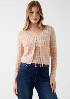 GUESS - Guess γυναικεία πλεκτή ζακέτα ''Rosalyn'' - W6GR07Z0588 Ροζ