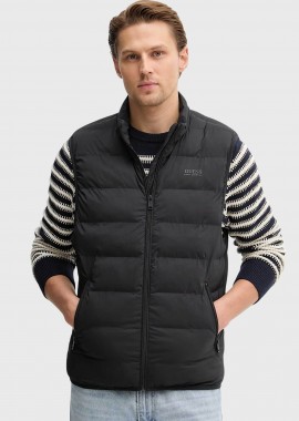 GUESS - Guess ανδρικό αμάνικο μπουφάν με λογότυπο Regular Fit - M6RN25WJ242 Μαύρο