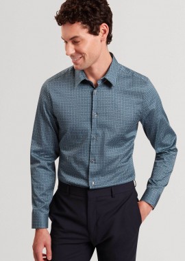 Ted Baker ανδρικό πουκάμισο με geometric pattern Slim Fit 