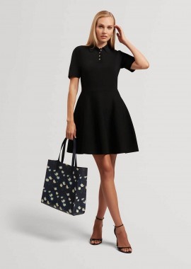 TED BAKER - Ted Baker mini πόλο φόρεμα μονόχρωμο Slim Fit