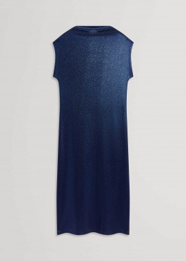 TED BAKER - Ted Baker γυναικείο midi αμάνικο φόρεμα με γυαλιστερή όψη Slim Fit