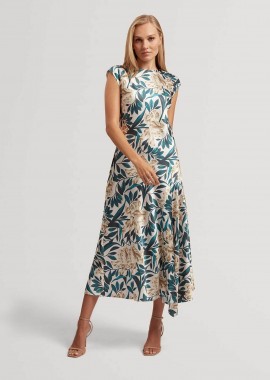 TED BAKER - Ted Baker γυναικείο midi αμάνικο φόρεμα με floral print
