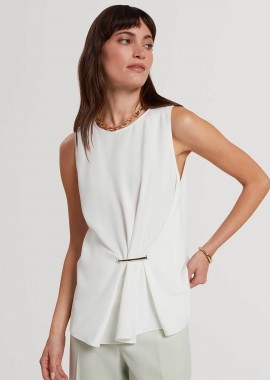 TED BAKER - Ted Baker γυναικείο αμάνικο τοπ με μεταλλική λεπτομέρεια