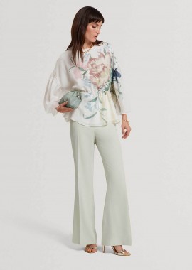 Ted Baker γυναικείο παντελόνι μονόχρωμο Flared Fit 