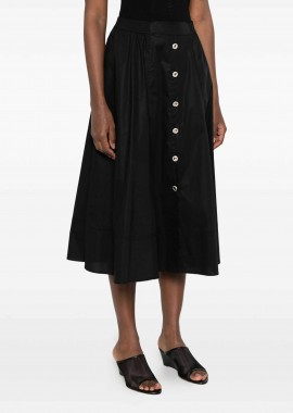 TWINSET - Twinset γυναικεία midi φούστα από ποπλίνα - 261TT2235 Μαύρο