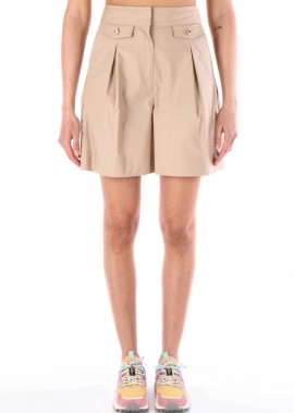 Twinset γυναικείο σορτς με πιέτες - 261TT2232 Μπεζ