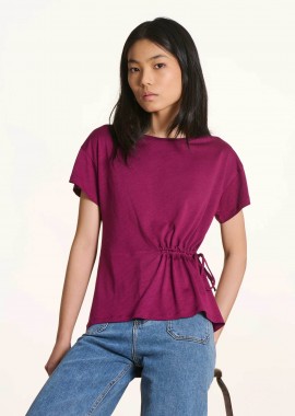 LA FEE MARABOUTEE - La Fée Maraboutée γυναικεία μπλούζα μονόχρωμη Loose Fit - FL-TS-FLUX-L Βυσσινί