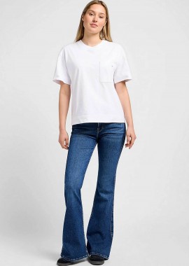 Lee® γυναικείο τζιν παντελόνι πεντάτσεπο Regular Flare Fit - 112354456 Denim Blue