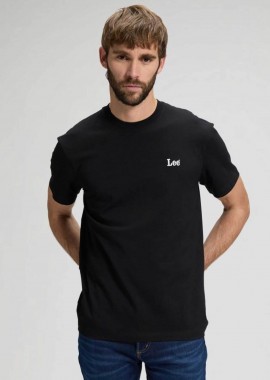 LEE - Lee® ανδρικό T-shirt με κεντημένο λογότυπο Regular Fit - 112376492 Μαύρο