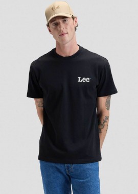 Lee® ανδρικό T-shirt με λογότυπο και lettering στο πίσω μέρος Relaxed Fit 