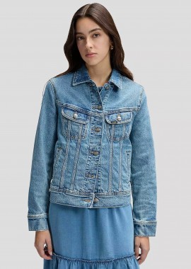 Lee® γυναικείο denim jacket με τσέπες στο στήθος Regular Fit 