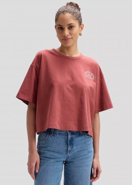 LEE - Lee® γυναικείο T-shirt μονόχρωμο με logo print Relaxed Fit