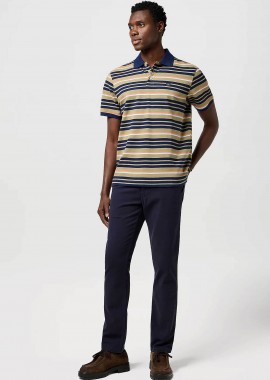 WRANGLER - Wrangler® ανδρικό chino παντελόνι Regular Straight Fit - 112371030 Μπλε Σκούρο