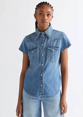 Wrangler® γυναικείο denim πουκάμισο Slim Fit 