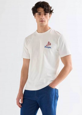 WRANGLER - Wrangler® ανδρικό T-shirt με κέντημα Regular Fit - 112377987 Λευκό