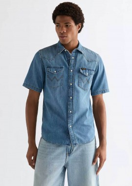 Wrangler® ανδρικό denim πουκάμισο Regular Fit 