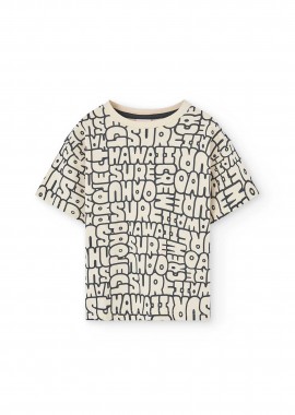 BOBOLI - Boboli παιδική μπλούζα με letter print - 511175 Μαύρο