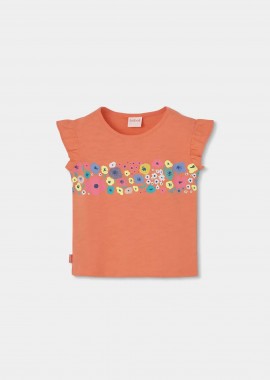 BOBOLI - Boboli παιδική μπλούζα με floral σχέδιο - 313052 Πορτοκαλί