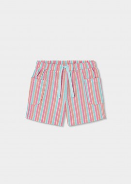 BOBOLI - Boboli παιδικό σορτς με ριγέ print - 333111 Ροζ