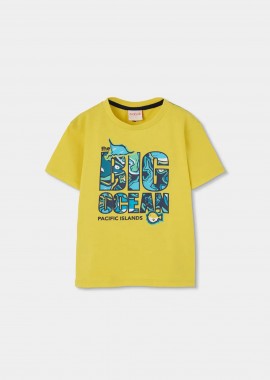 BOBOLI - Boboli παιδικό Τ-shirt με letter print - 543068 Κίτρινο