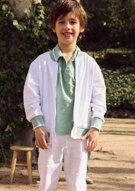 BOBOLI - Boboli παιδική ζακέτα φούτερ σε στυλ bomber jacket - 813079 Λευκό