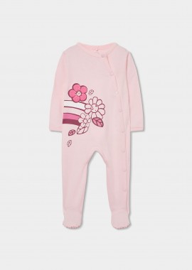 BOBOLI - Boboli βρεφικό ολόσωμο φορμάκι με floral print - 133063 Ροζ
