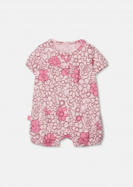 BOBOLI - Boboli βρεφικό φορμάκι με floral σχέδιο - 133074 Ροζ
