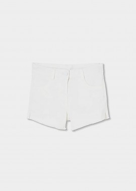 Boboli παιδικό denim σορτς μονόχρωμο - 493084 Λευκό