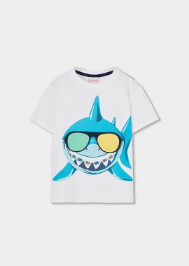 BOBOLI - Boboli παιδικό Τ-shirt με print καρχαρία - 543080 Λευκό
