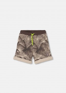 BOBOLI - Boboli παιδική βερμούδα με φερμουάρ με floral print - 623090 Χακί