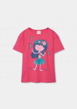BOBOLI - Boboli παιδικό Τ-shirt με τύπωμα κορίτσι - 493028 Κόκκινο