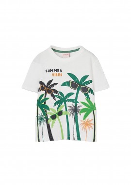 BOBOLI - Boboli παιδικό Τ-shirt με print φοίνικες - 513032 Λευκό