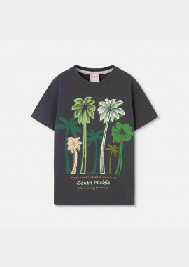 BOBOLI - Boboli παιδικό Τ-shirt με print - 513111 Ανθρακί