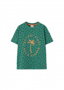 BOBOLI - Boboli παιδικό Τ-shirt με all-over print - 513133 Πράσινο