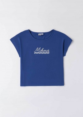 IDO - iDO παιδικό T-shirt με lettering - 4.8869/G1 Μπλε