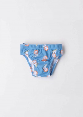 IDO - iDO βρεφικό μαγιό σλιπ με lion print - 4.8913/00 Μπλε Ανοιχτό