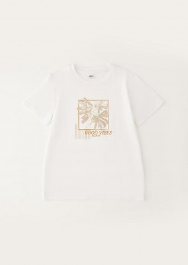 iDO παιδικό Τ-shirt με floral print - 4.G621/00 Λευκό