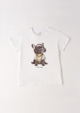 IDO - iDO παιδικό T-shirt με dog print - 4.G831/G2 Λευκό