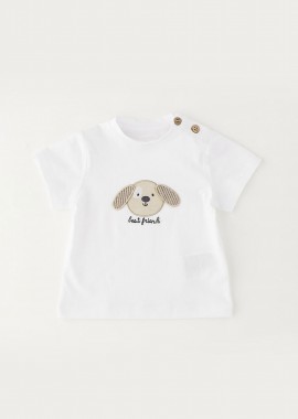 IDO - iDO βρεφικό T-shirt με dog print - 4.G162/00 Λευκό