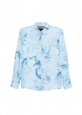 VERSACE JEANS COUTURE - Versace Jeans Couture γυναικείο πουκάμισο με all-over print - 80HAL201NS757 Γαλάζιο