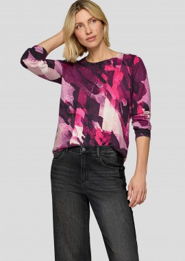 RABE - Rabe γυναικείο πουλόβερ με all-over print - 55-222612 Μοβ