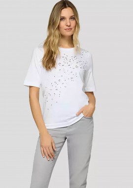 RABE - Rabe γυναικείο T-shirt με στρας - 56-117311 Λευκό